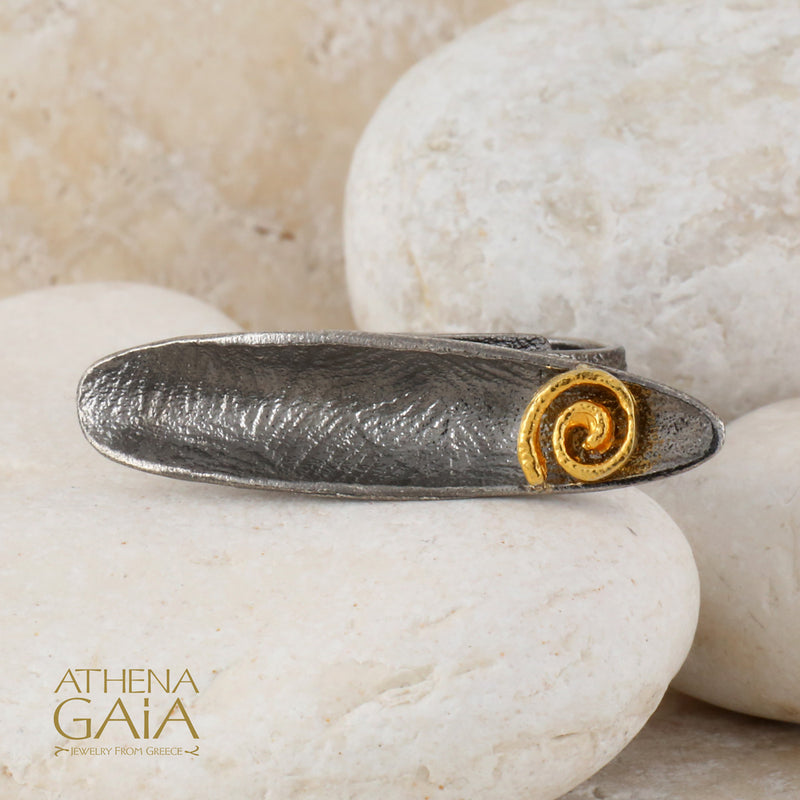 Argonaut Single Ring - Gold Plated Sterling Silver Ring - Cocktail Ring