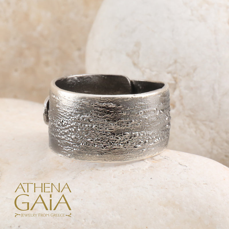 Topaz Pebble Wrap Ring - Sterling Silver Ring