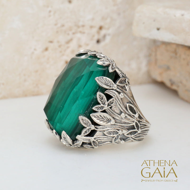 Pop Rocks Orthogonio Ivy Ring - Sterling Silver Ring - Cocktail Ring