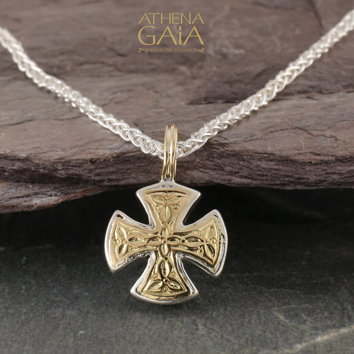 Small Gold-Faced Canterbury Cross