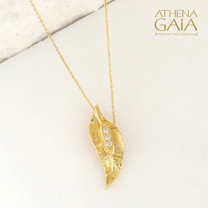 Golden Peonies Necklace and Pendant