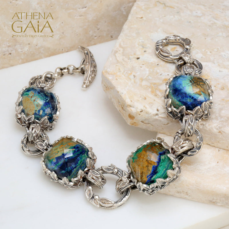 Pop Rocks Ivy Bezel Station Bracelet - Sterling Silver Bracelet