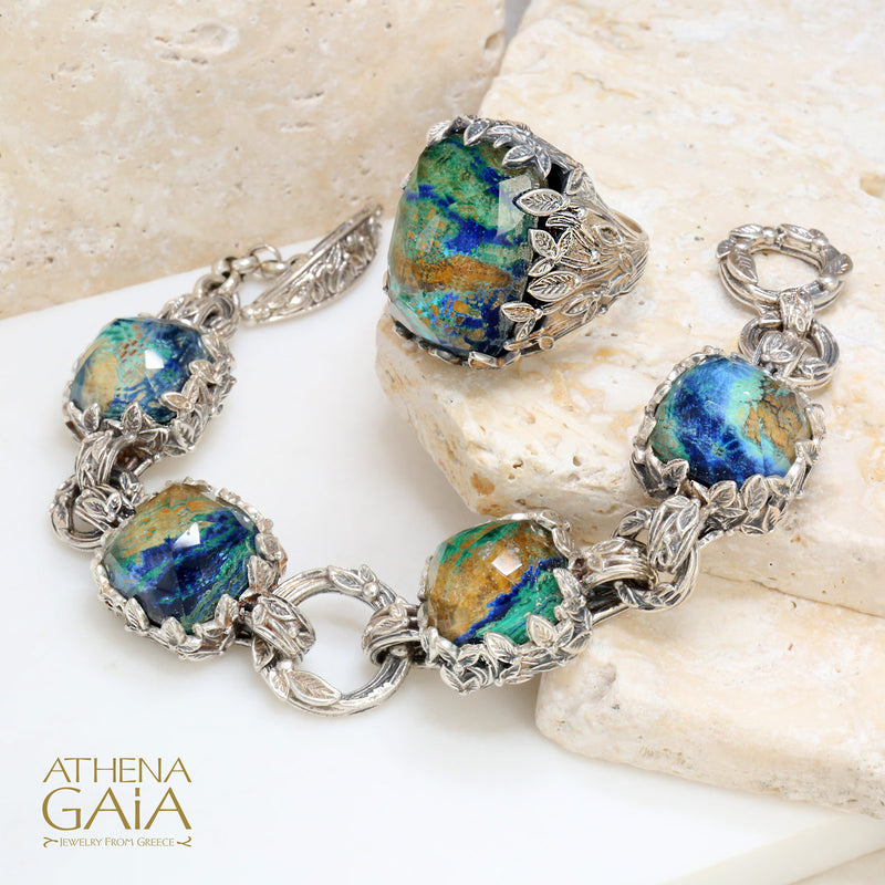 Pop Rocks Ivy Bezel Station Bracelet - Sterling Silver Bracelet