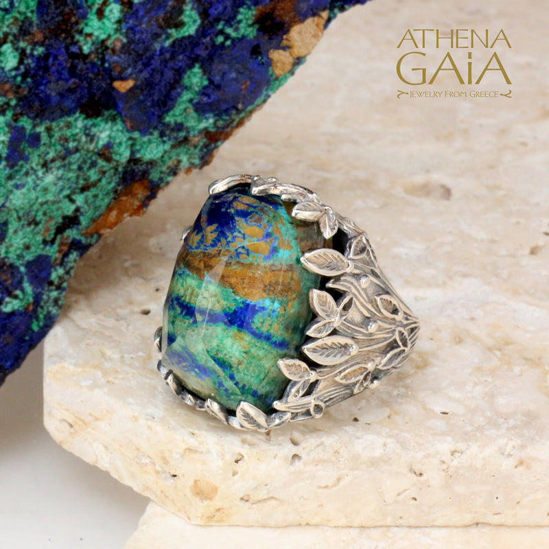 Pop Rocks Orthogonio Ivy Ring - Sterling Silver Ring - Cocktail Ring