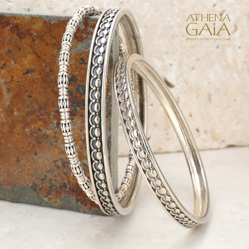 Kassandra 6520 Bracelet - Sterling Silver - Solid Bangle Bracelet