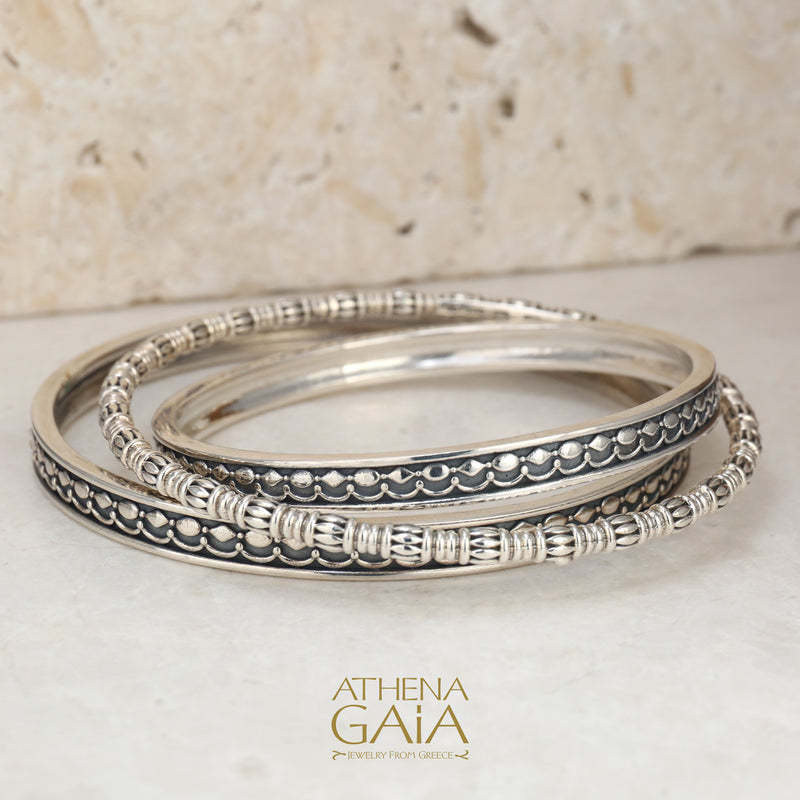 Kassandra 6520 Bracelet - Sterling Silver - Solid Bangle Bracelet