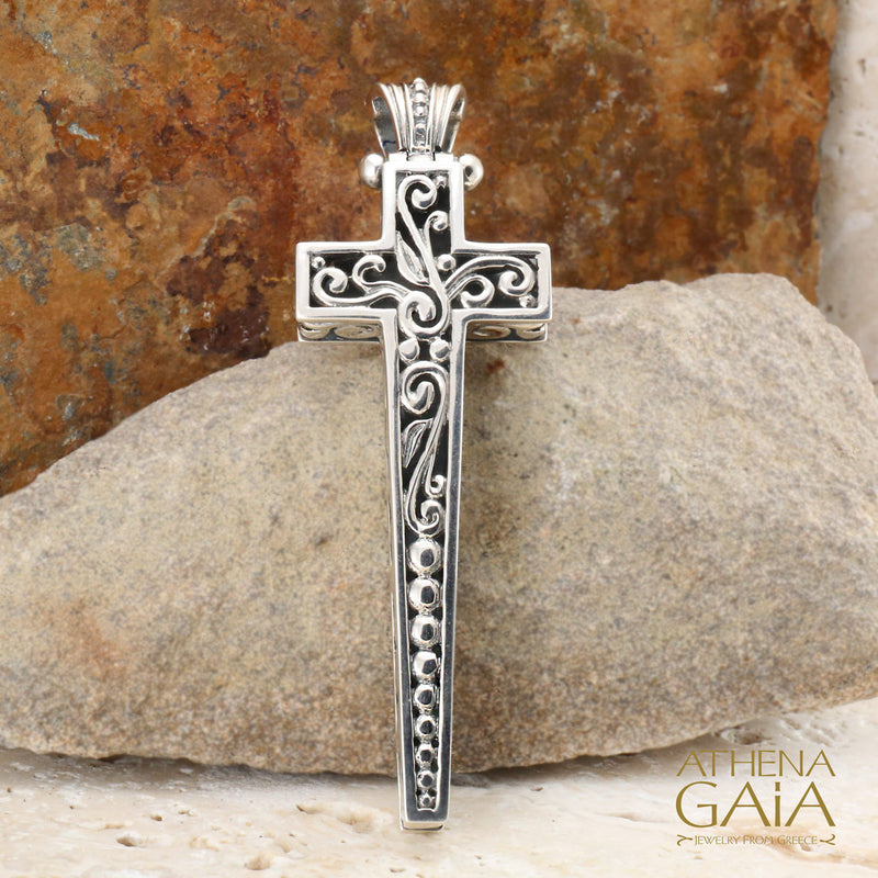 Dagger Latin Cross - Sterling Silver - Cross Necklace