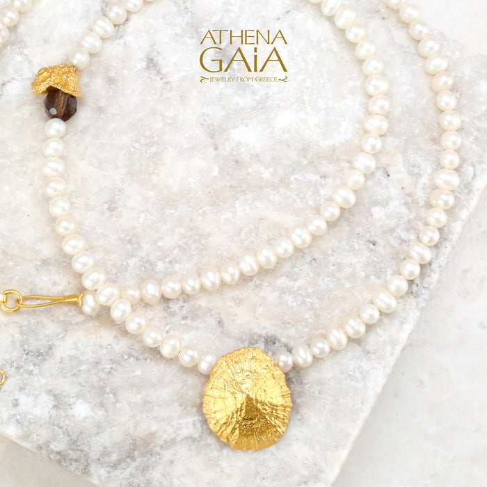 Seashell Pearl Necklace (FINAL SALE)