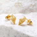 Conch Shell Post Earrings - 14k Gold Stud Earrings