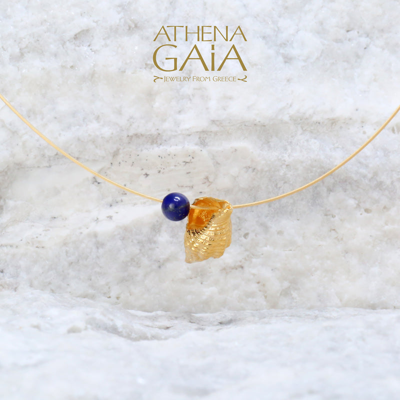 Conch Shell Necklace - Gold Plated Sterling Silver Necklace