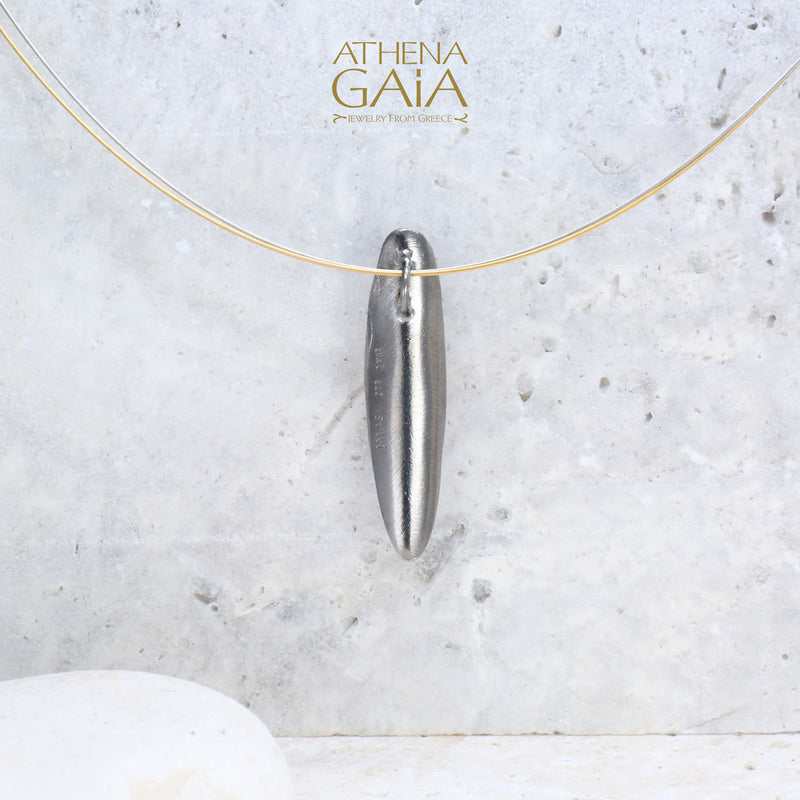 Pine Cone Necklace - Gold Plated Sterling Silver Necklace