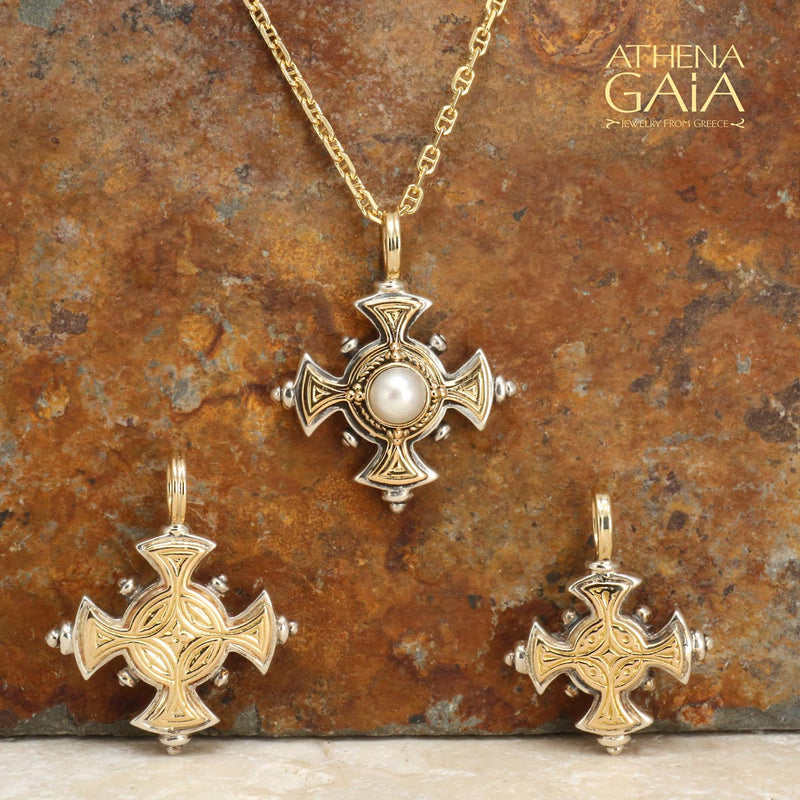 The Maltese Cross (Small)- 18k Gold & Sterling Silver - Cross Necklace