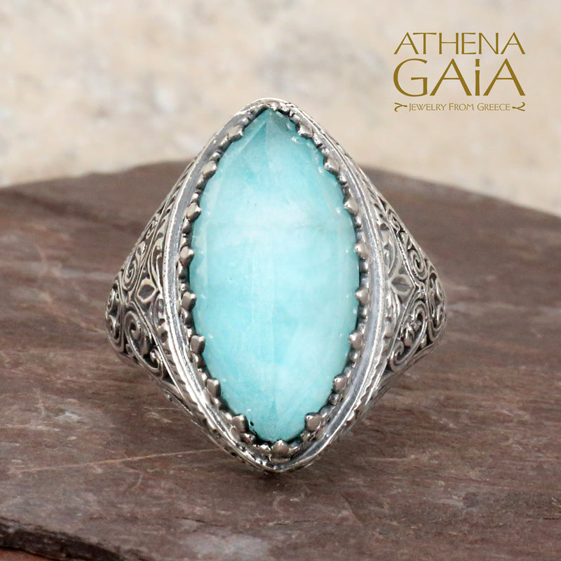 Pop Rocks Silver Short Soiree Ring - Sterling Silver Ring - Cocktail Ring