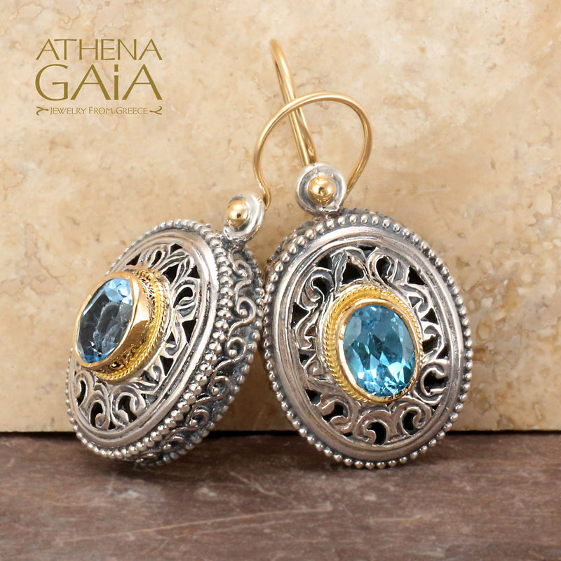 Argonaut Cyclades French Wire Earrings - 18k Gold & Sterling Silver Earrings