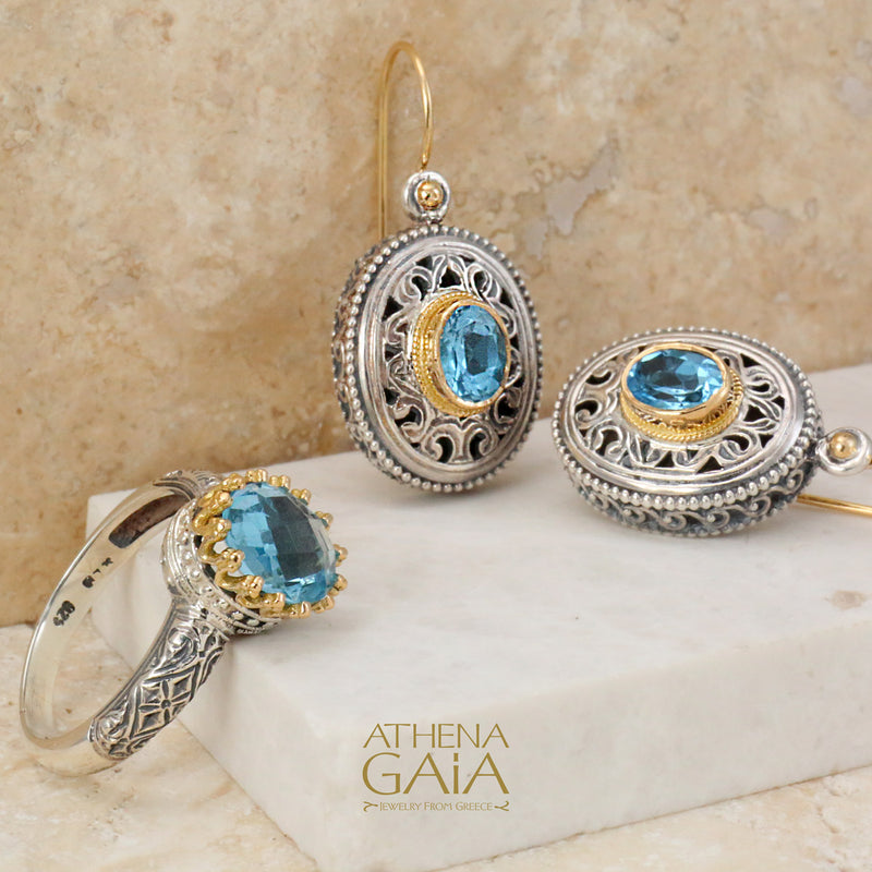 Argonaut Cyclades French Wire Earrings - 18k Gold & Sterling Silver Earrings