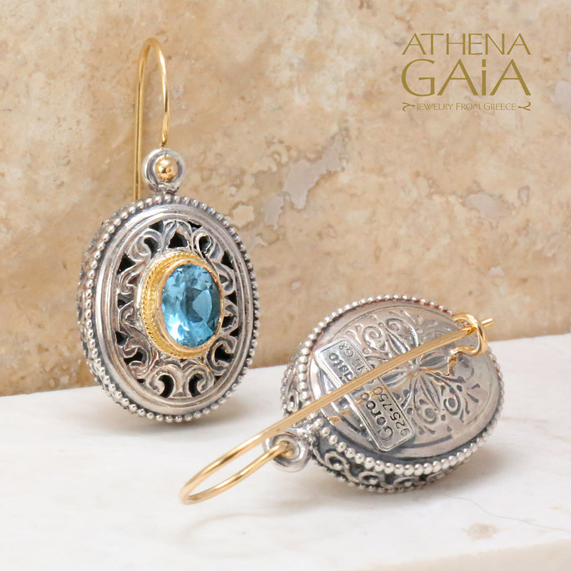 Argonaut Cyclades French Wire Earrings - 18k Gold & Sterling Silver Earrings