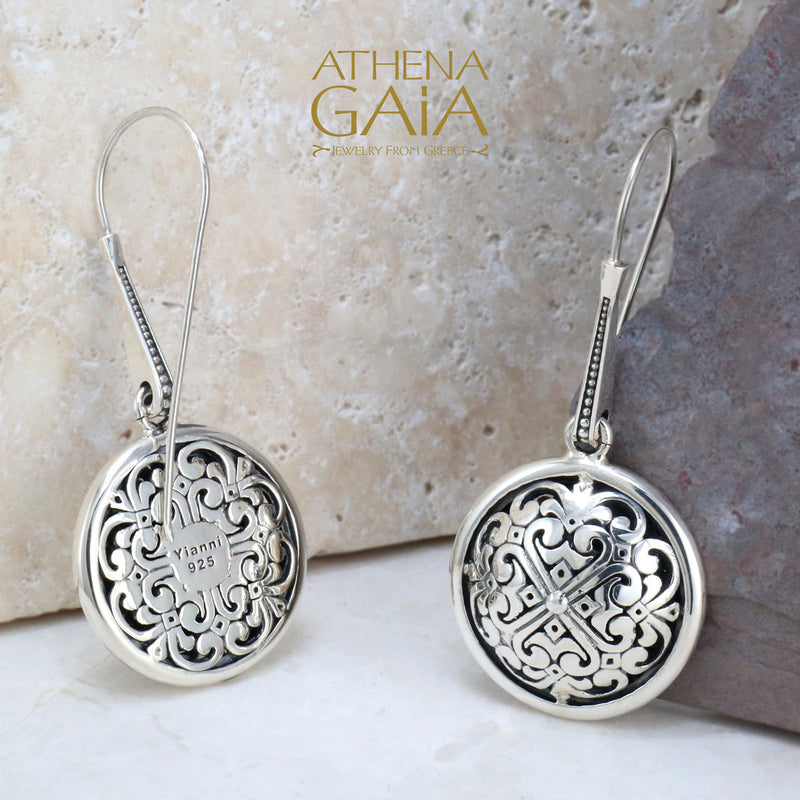 Māori Tribal Earrings - Sterling Silver - French Wire Earrings