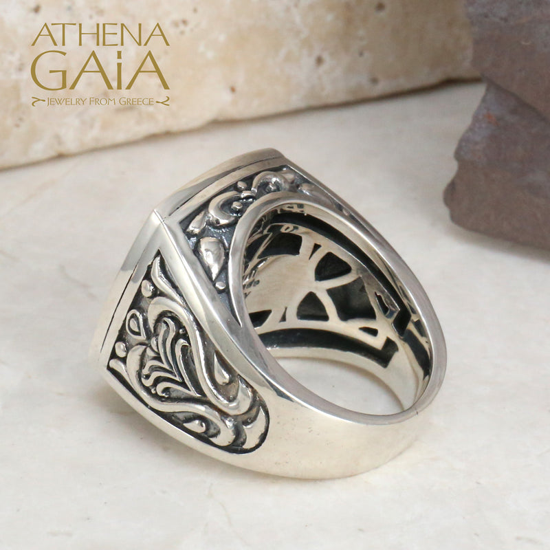 Pegasus Ring - Sterling Silver Ring - Signet Ring