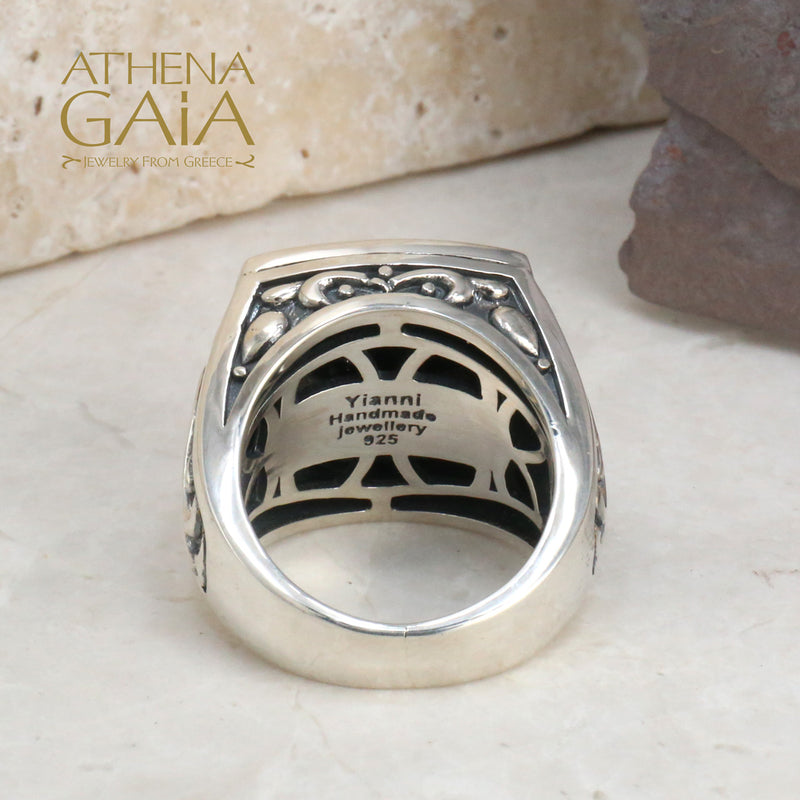 Pegasus Ring - Sterling Silver Ring - Signet Ring