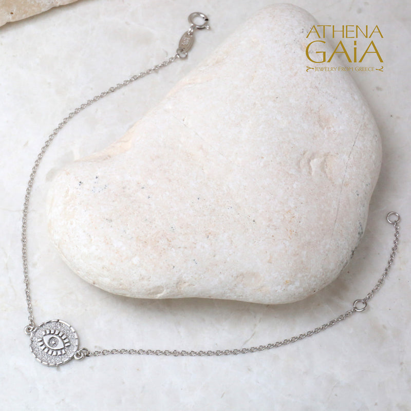 Martile Mati Necklace - 14k Gold Necklace - Evil Eye Necklace