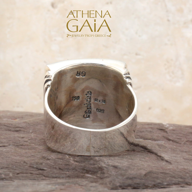 Parisian Flower Ring - 18k Gold & Sterling Silver Ring - Cocktail Ring