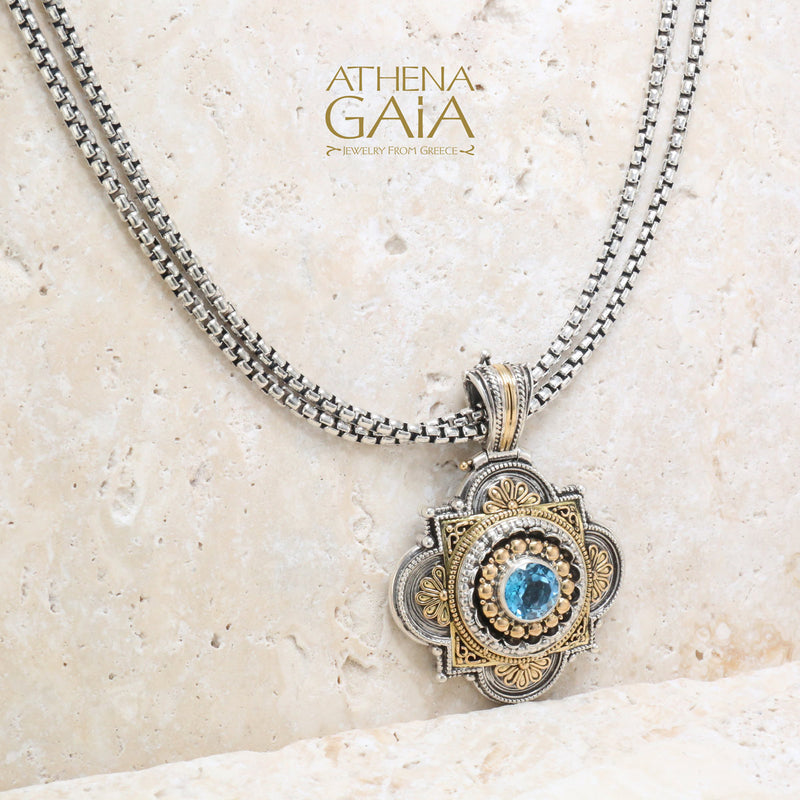 Big Faith Pendant - 18k Gold & Sterling Silver Pendant