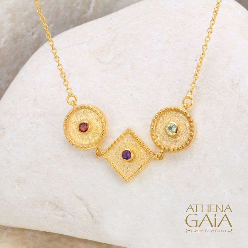 Geometric Light Necklace - 18k Gold Necklace