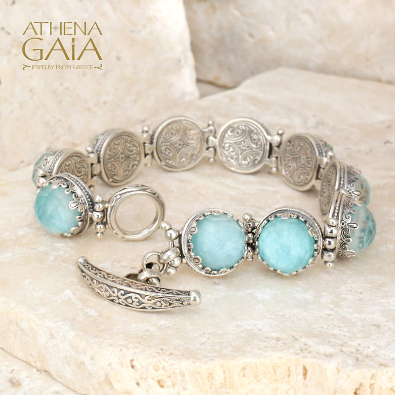 Pop Rocks Large Circle Link Bracelet - Sterling Silver Bracelet