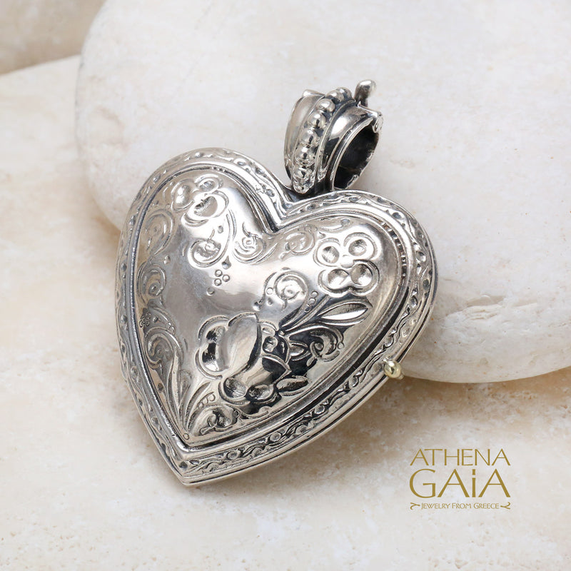 The Silver Heart Locket Pendant - Sterling Silver Pendant
