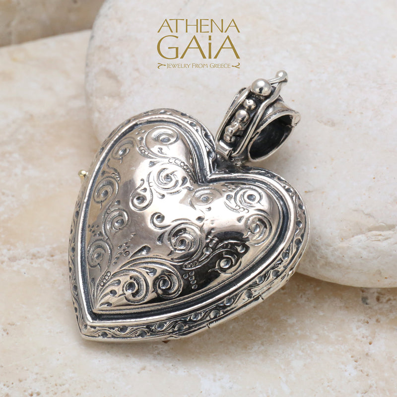 The Silver Heart Locket Pendant - Sterling Silver Pendant