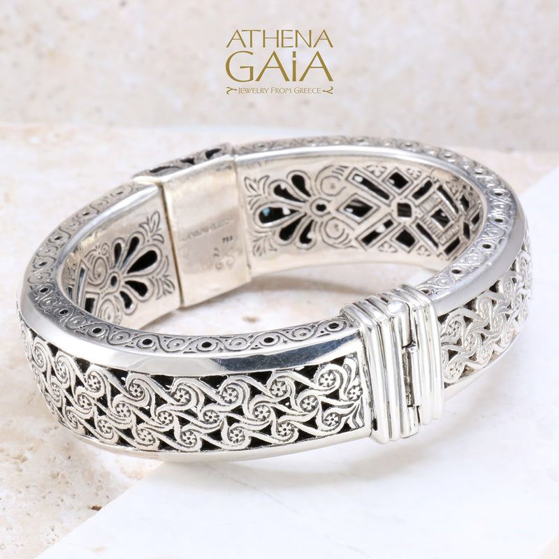 Norvi Kinisi Bracelet - 18k Gold & Sterling Silver - Cuff Bracelet