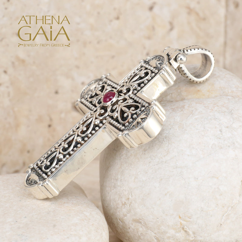 Synergy Latin Cross - Sterling Silver - Orthodox Cross Necklace