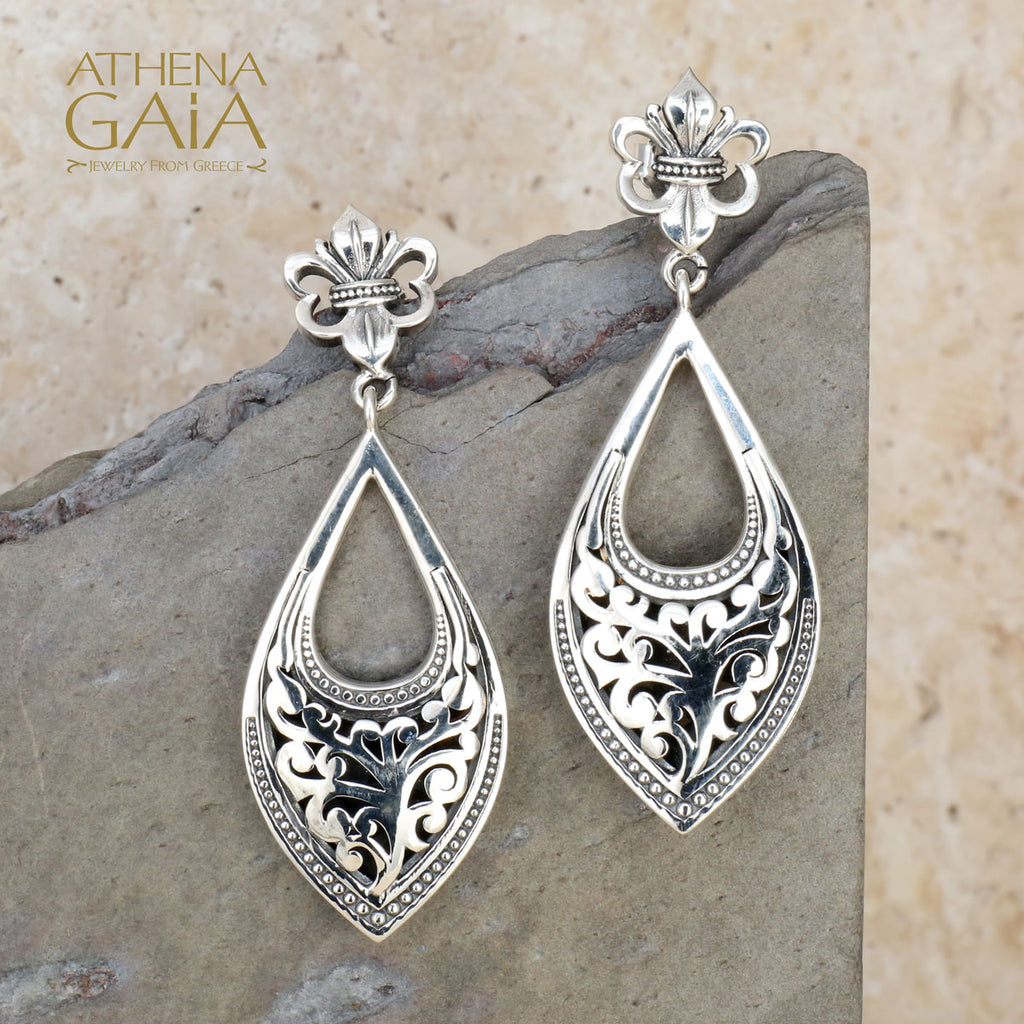 The Love Drop Earrings - Sterling Silver - Chandelier Earrings (In-Stock)