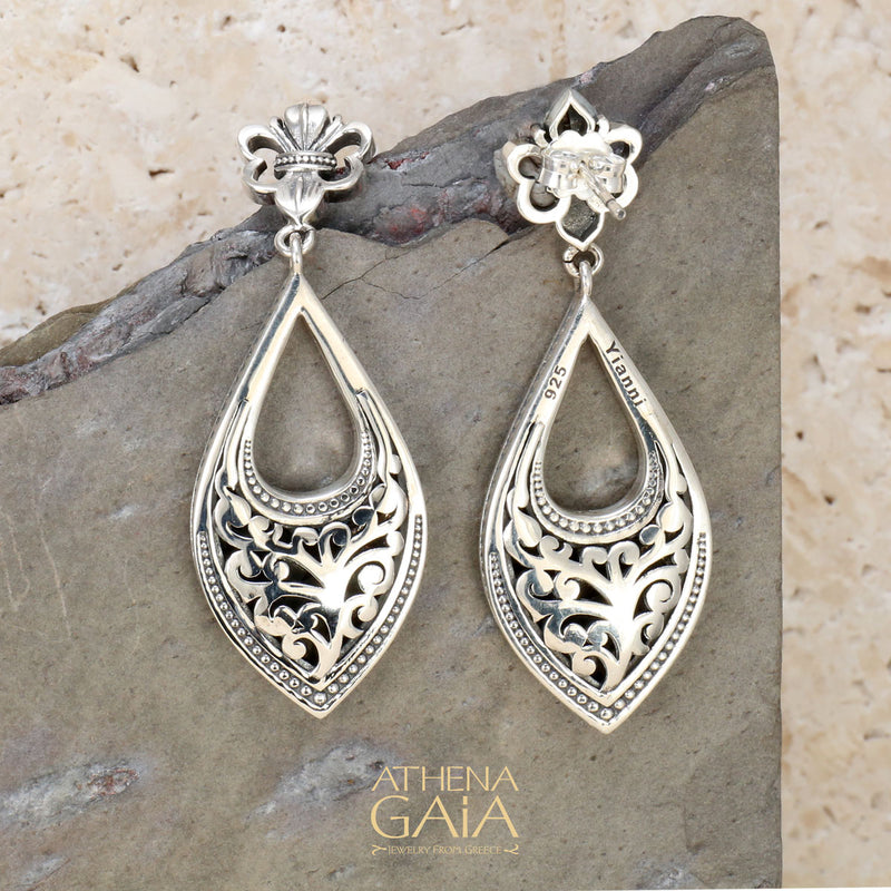 The Love Drop Earrings - Sterling Silver - Chandelier Earrings