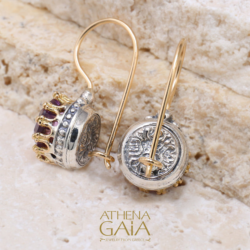 Small Wave Kiklos Earrings - 18k Gold & Sterling Silver Earrings - French Wire Earrings