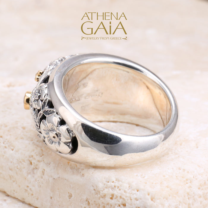 Meadow Shadows Silver Band Ring