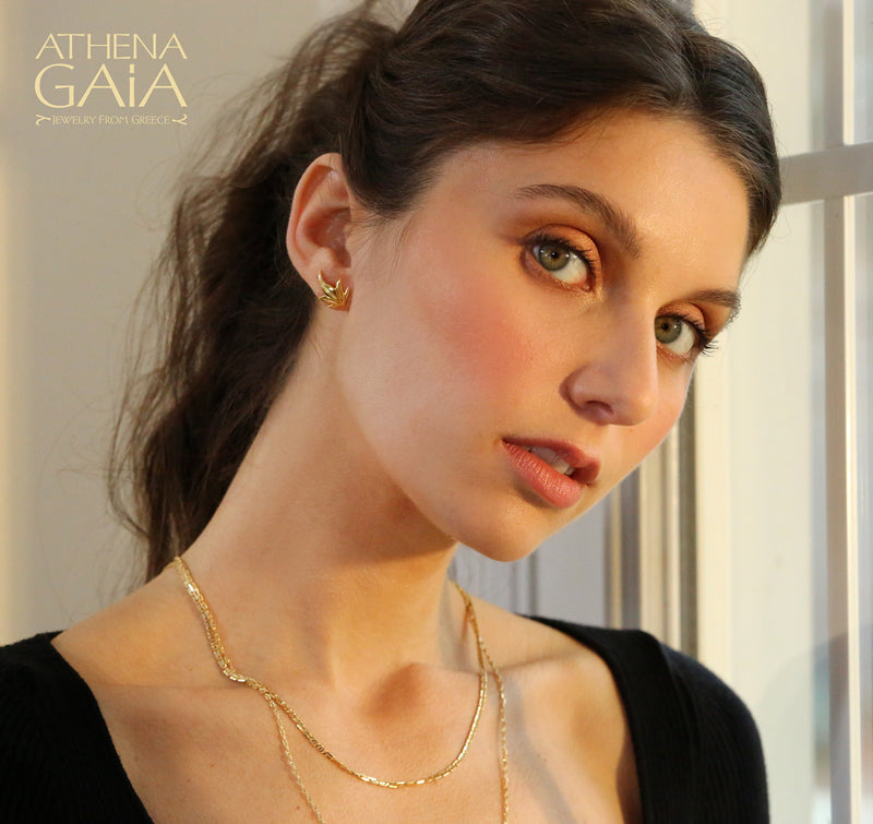 Indica Blaze Post Earrings - 18k Gold Earrings