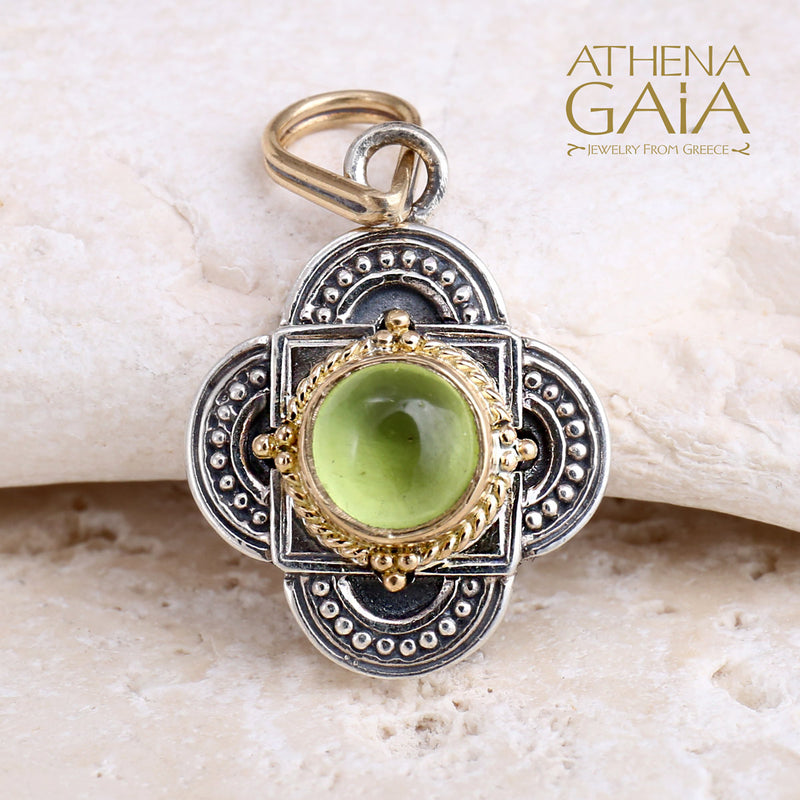 Cyclades Faith Navigation Pendant - 18k Gold & Sterling Silver Pendant