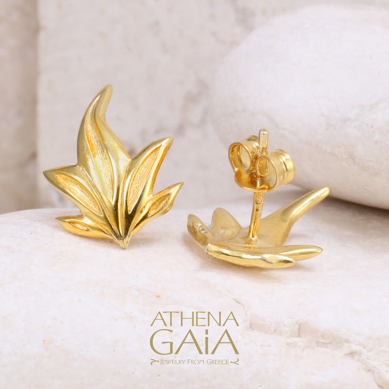 Indica Blaze Post Earrings - 18k Gold Earrings