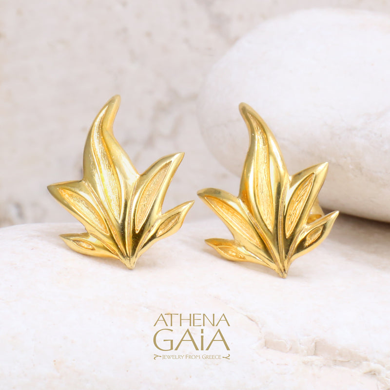 Indica Blaze Post Earrings - 18k Gold Earrings