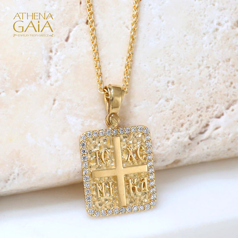 ICXC NIKA Tablet Konstantinata - 14k Gold - Konstantinata