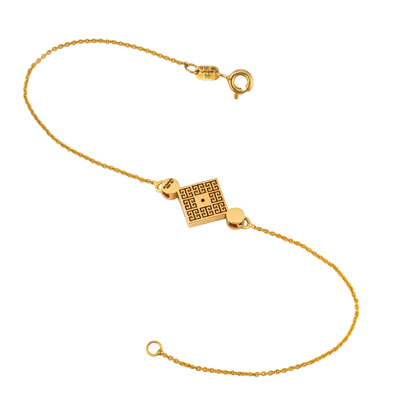 Mythical Minoan Key Diamond & 18k Gold Bracelet