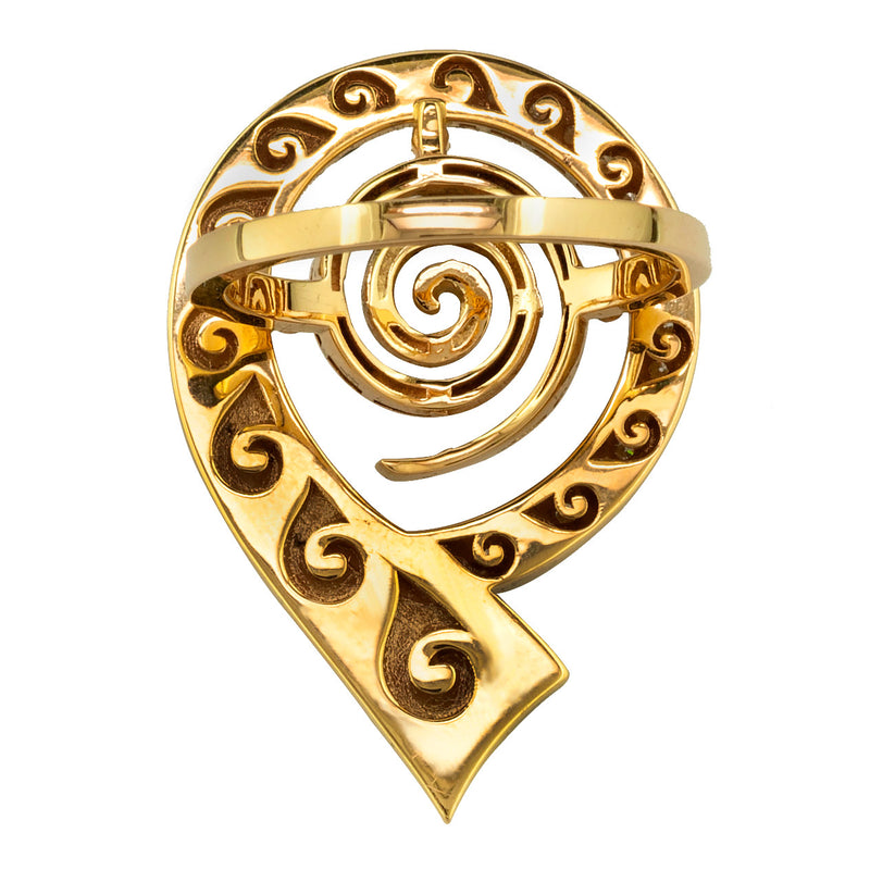 Mythical Spiral Waves Ring - 18k Gold Ring - Cocktail Ring