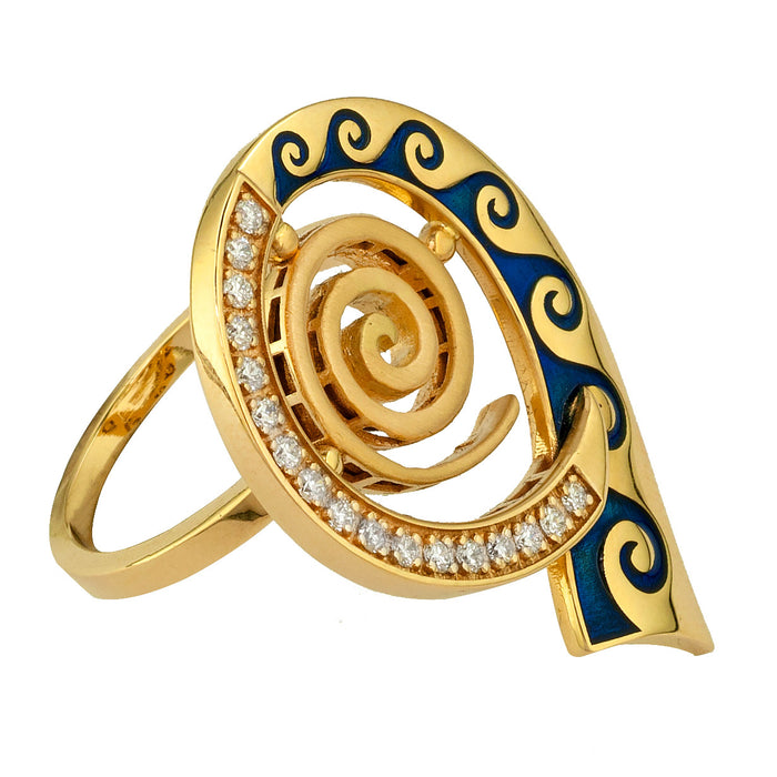 Mythical Spiral Waves Ring