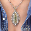 Thalassia Ellipse Pearl Framed Pendant