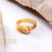 Greek-jewelry promise ring in 18k gold