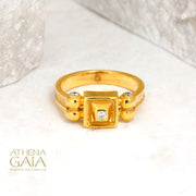 Greek-jewelry promise ring in 18k gold