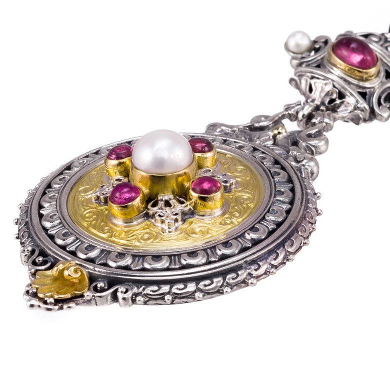 The Mediterranean Enhancer - 18k Gold & Sterling Silver Pendant