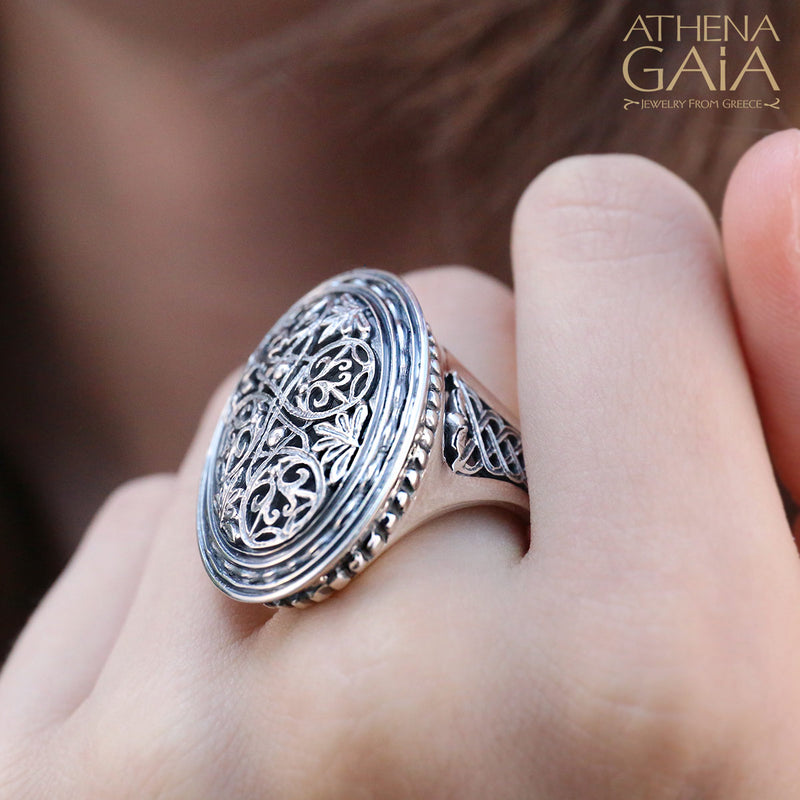 Anthem Ring - Sterling Silver Ring - Cocktail Ring