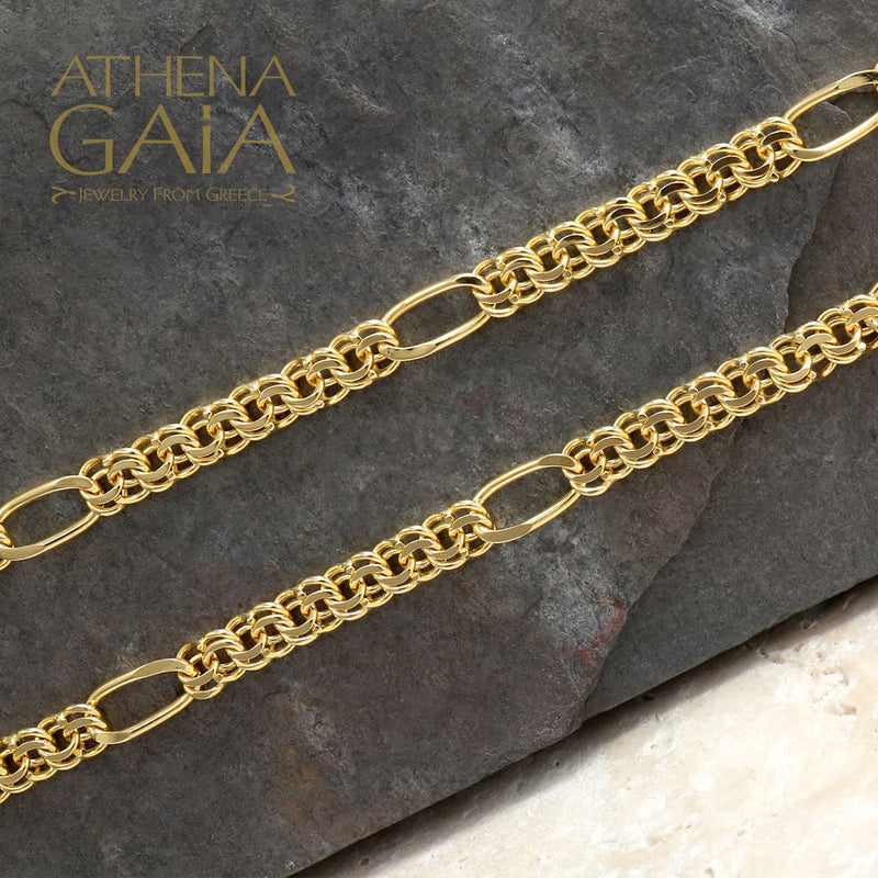 14k Gold Russian Figaro Chain